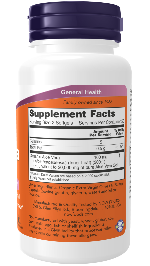Aloe Vera 10,000 mg - 100 Softgels - Image 2