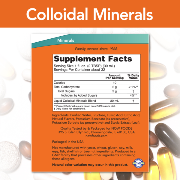 Colloidal Minerals, Natural Raspberry Flavor Liquid - 32 fl. oz. - Image 2