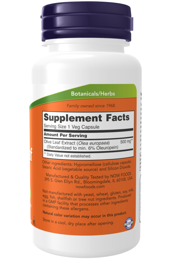 Olive Leaf Extract 500 mg - 60 Veg Capsules - Image 2
