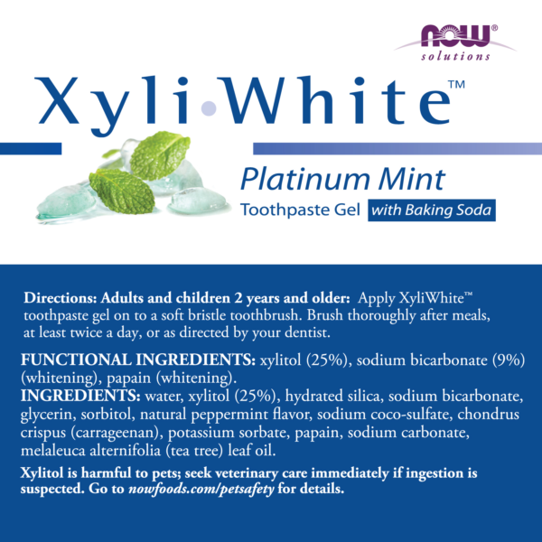 Xyliwhite™ Platinum Mint Toothpaste Gel with Baking Soda - 6.4 oz. - Image 2