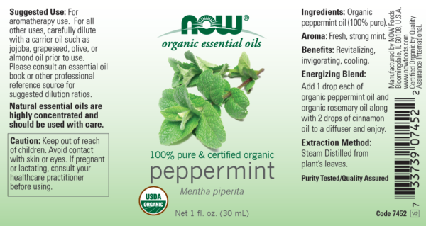 Peppermint Oil, Organic - 1 fl. oz. - Image 2