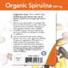 Spirulina 500 mg, Organic - 200 Tablets - Image 3