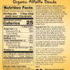 Alfalfa Seeds, Organic - 12 oz. - Image 2