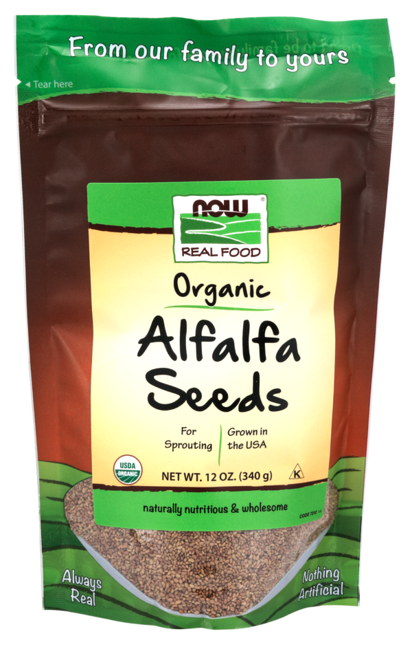 Alfalfa Seeds, Organic - 12 oz.