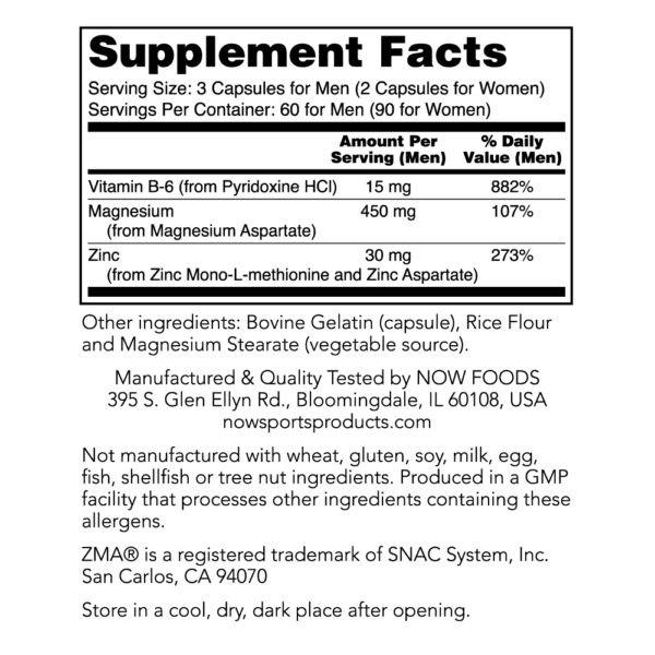 ZMA® - 180 Veg Capsules - Image 2