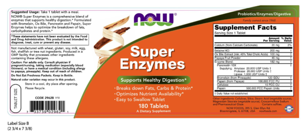 Super Enzymes - 180 Tablets - Image 2