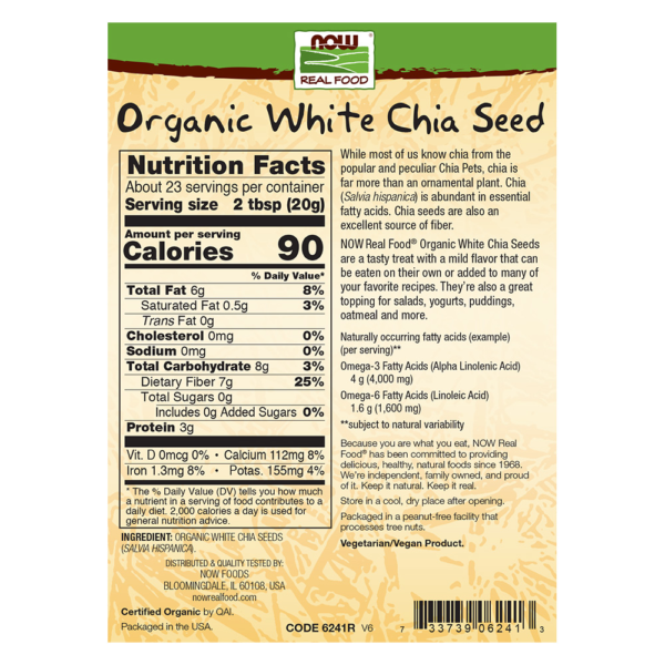 White Chia Seed, Organic - 1 lb. - Image 2