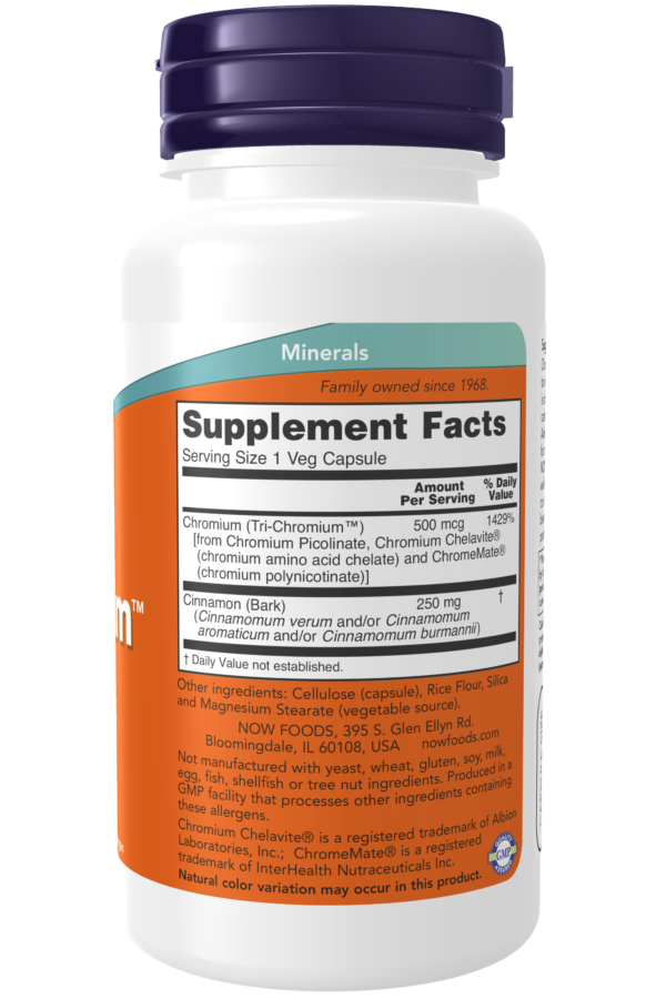 Tri-Chromium™ 500 mcg with Cinnamon - 90 Veg Capsules - Image 2