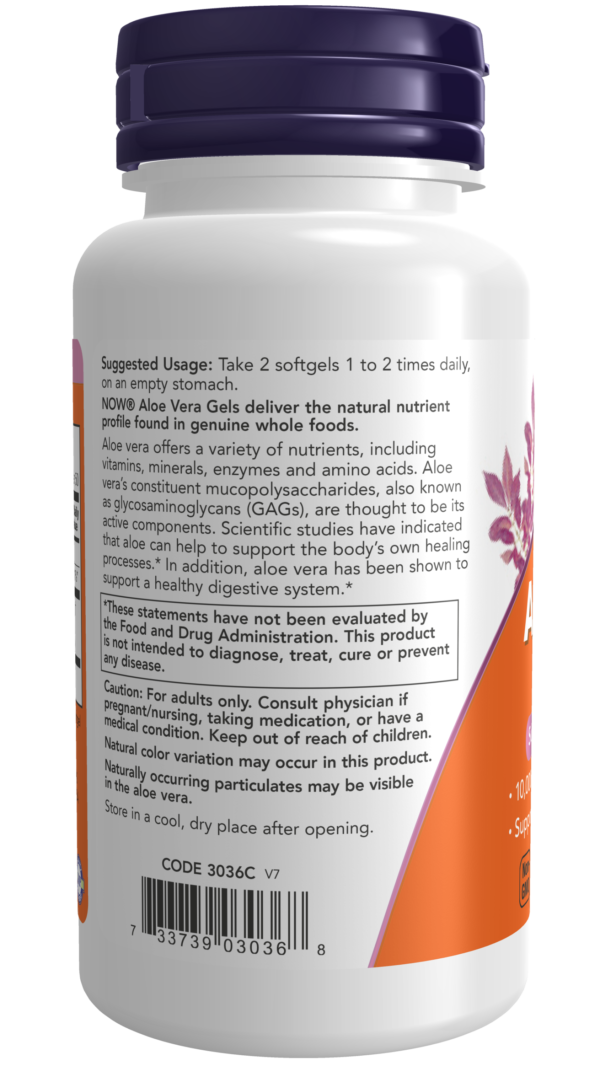 Aloe Vera 10,000 mg - 100 Softgels - Image 3