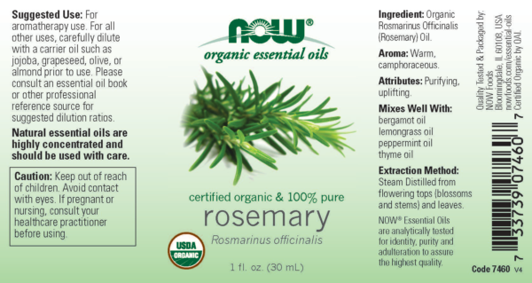 Rosemary Oil, Organic - 1 fl. oz. - Image 2
