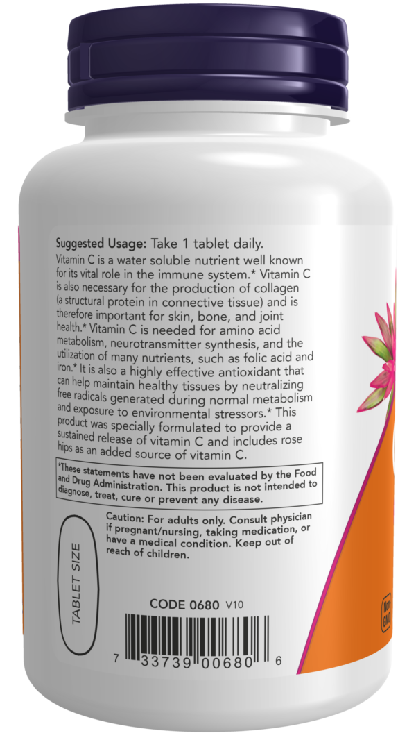 Vitamin C-1000 Sustained Release - 100 Tablets - Image 3