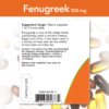 Fenugreek 500 mg - 100 Veg Capsules - Image 3