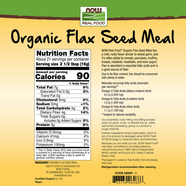 Flax Seed Meal, Organic - 12 oz. - Image 2