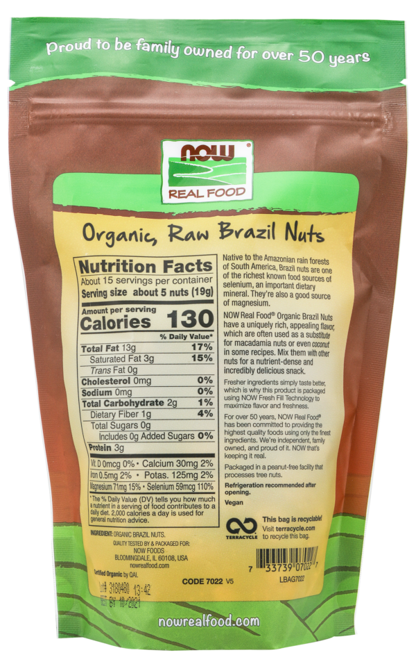 Brazil Nuts, Organic, Raw & Unsalted - 10 oz. - Image 2