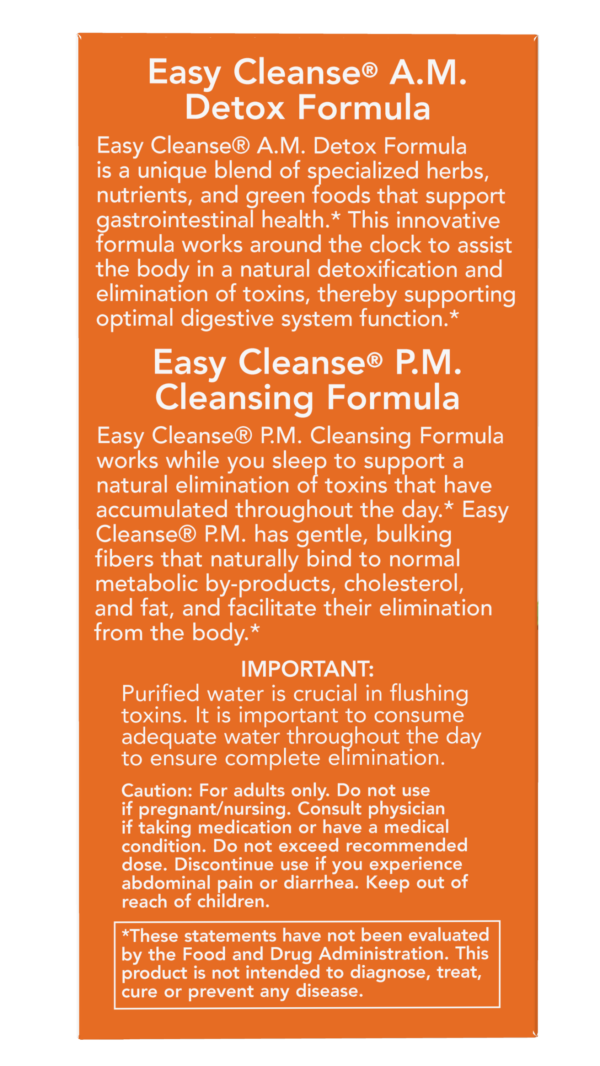 Easy Cleanse® AM PM 120 Veg Capsules (2 Bottles with 60 each) - Image 3