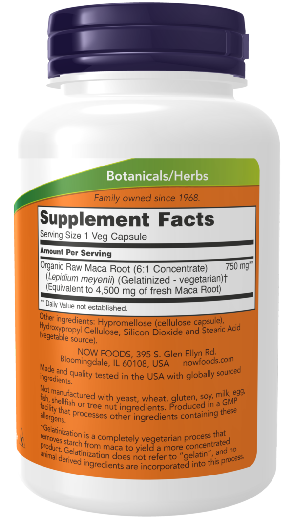 Maca 750 mg Raw - 90 Veg Capsules - Image 2
