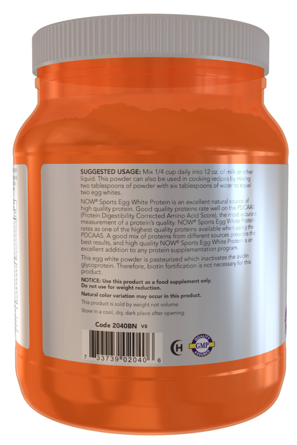 Egg White Protein, Unflavored Powder - 1.2 lb. - Image 3