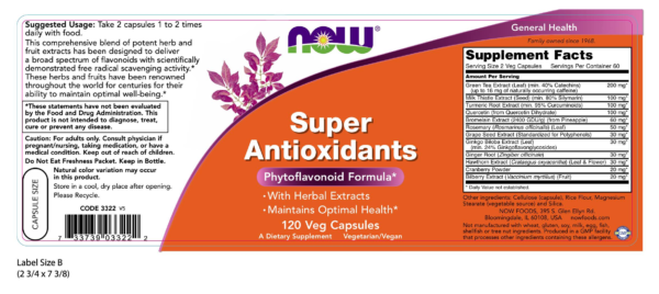 Super Antioxidants - 120 Veg Capsules - Image 2