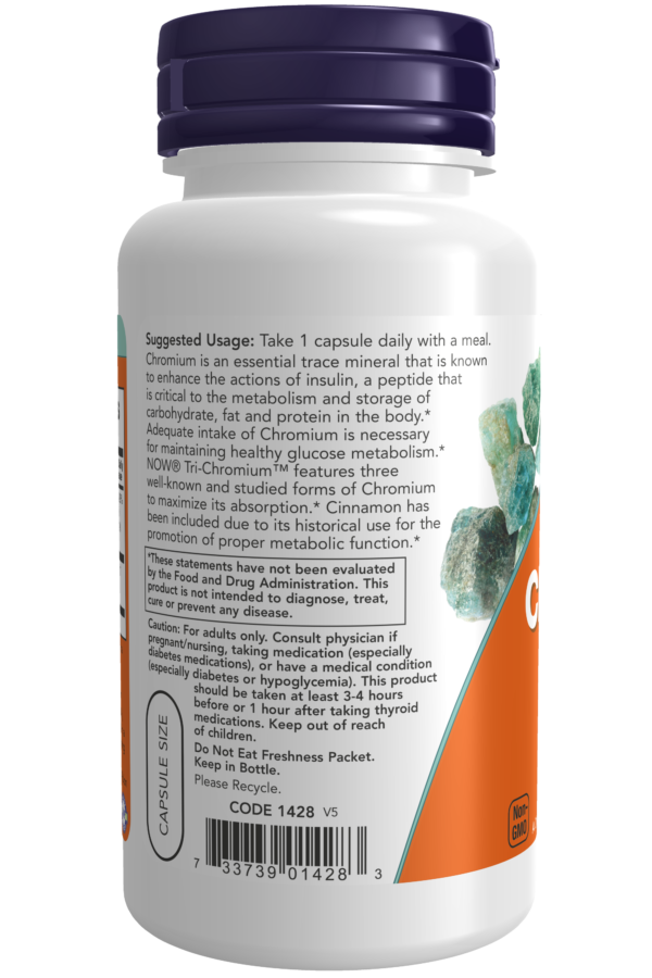 Tri-Chromium™ 500 mcg with Cinnamon - 90 Veg Capsules - Image 3
